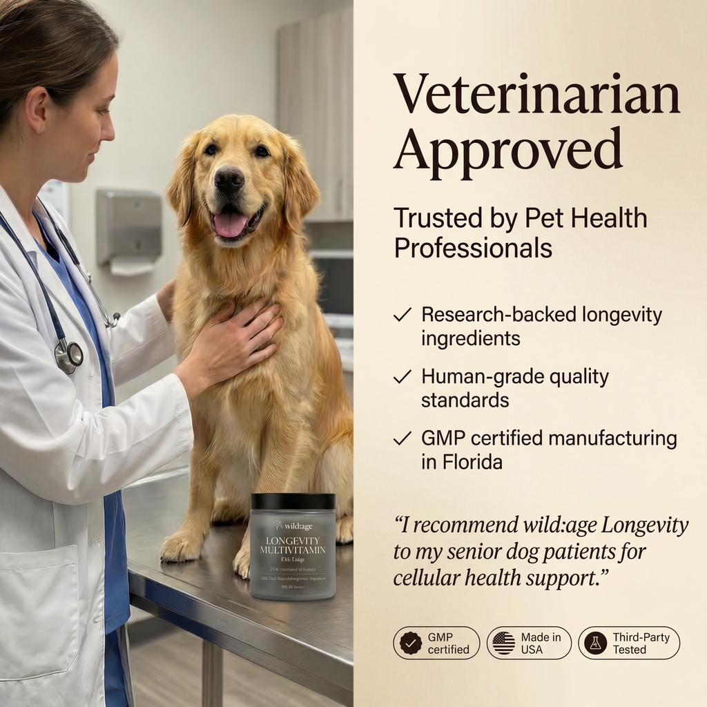 wild:age™ Longevity Chews for Dogs — NAD+ Supplement with NMN, Probiotics, HMB, Resveratol for Healthy Aging, Energy & Joint Support